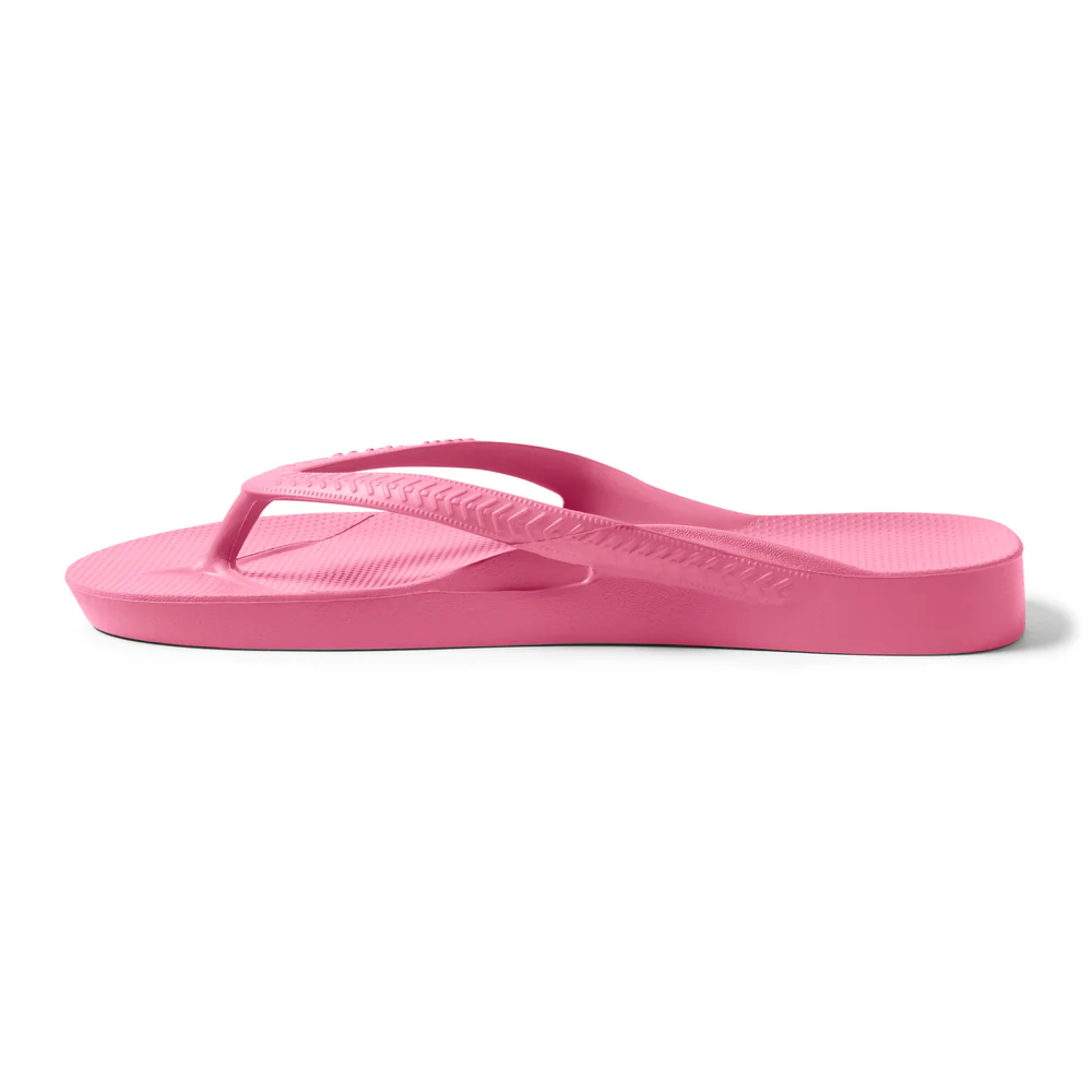 Archies Arch Support Flip Flops in Hot Pink