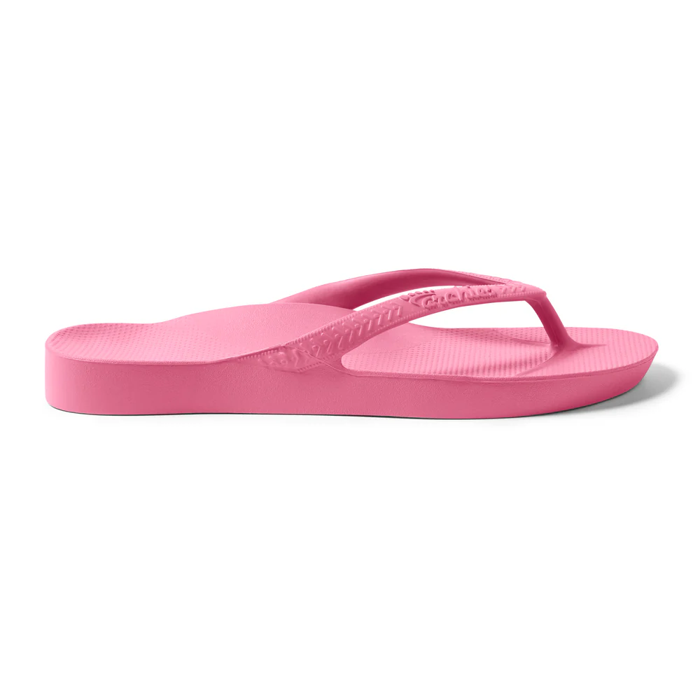 Archies Arch Support Flip Flops in Hot Pink