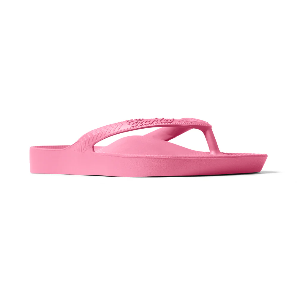 Archies Arch Support Flip Flops in Hot Pink