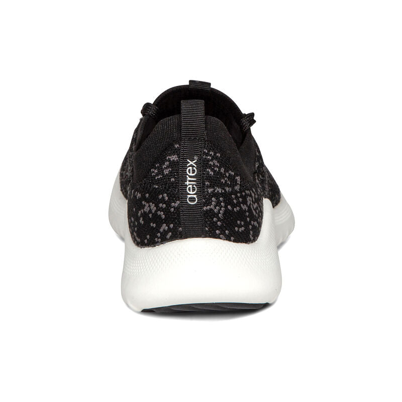 Carly Lace Up Sneaker in Black/White