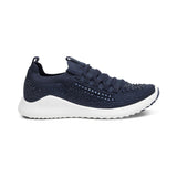 Carly Lace Up Sneaker in Navy Sparkle