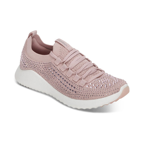 Carly Sparkle Lace Up Sneaker in Pink