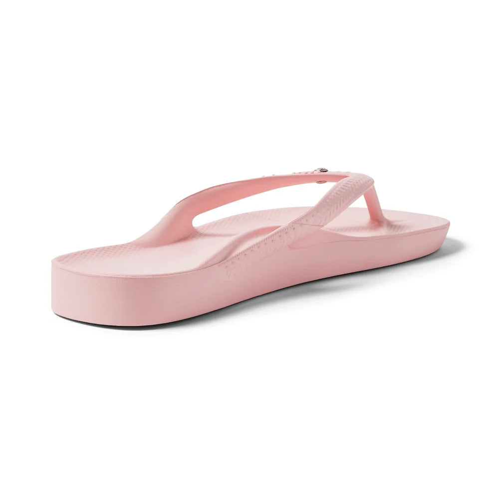 Archies Arch Support Flip Flops in Crystal Pink