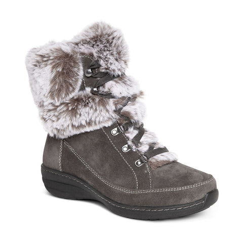 Fiona Suede Winter Boot in Charcoal