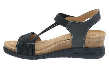 Saint Leather Stretch Z Strap Sandal in Black Multi
