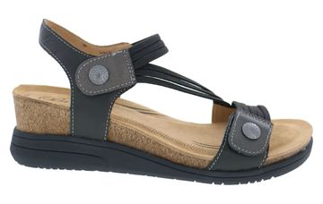 Saint Leather Stretch Z Strap Sandal in Black Multi
