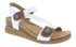Saint Leather Stretch Z Strap Sandal in White Multi