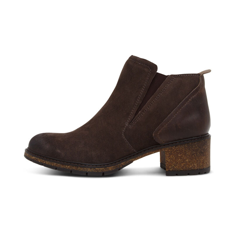 Frankie Twin Gore Ankle Boot in Brown