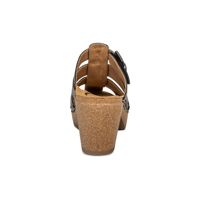 Cally Fisherman Cork Heel in Black CLOSEOUTS