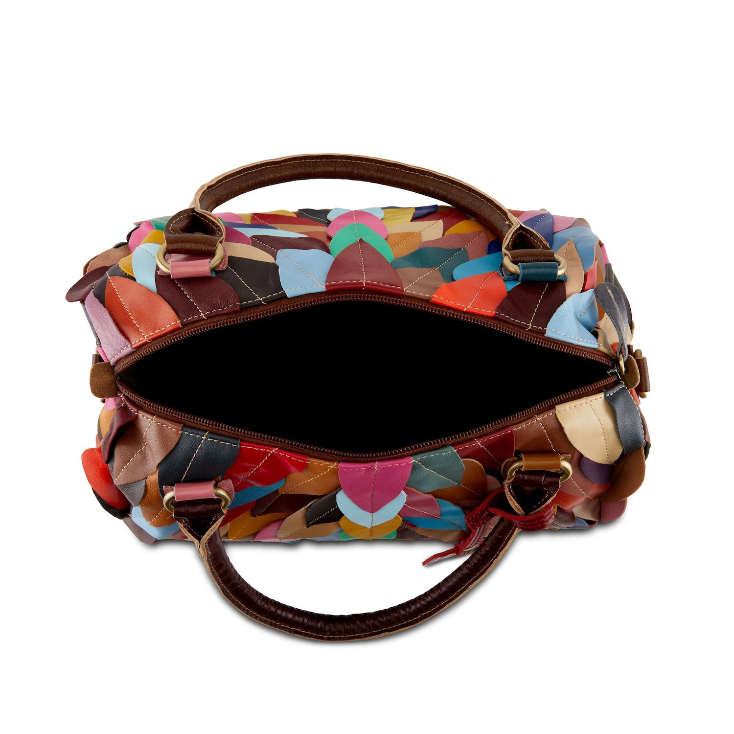 HB Plumage Handbag in Rainbow Leather