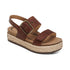 Vania Platform Espadrille Sandal in Walnut