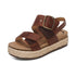 Vania Platform Espadrille Sandal in Walnut