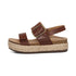 Vania Platform Espadrille Sandal in Walnut