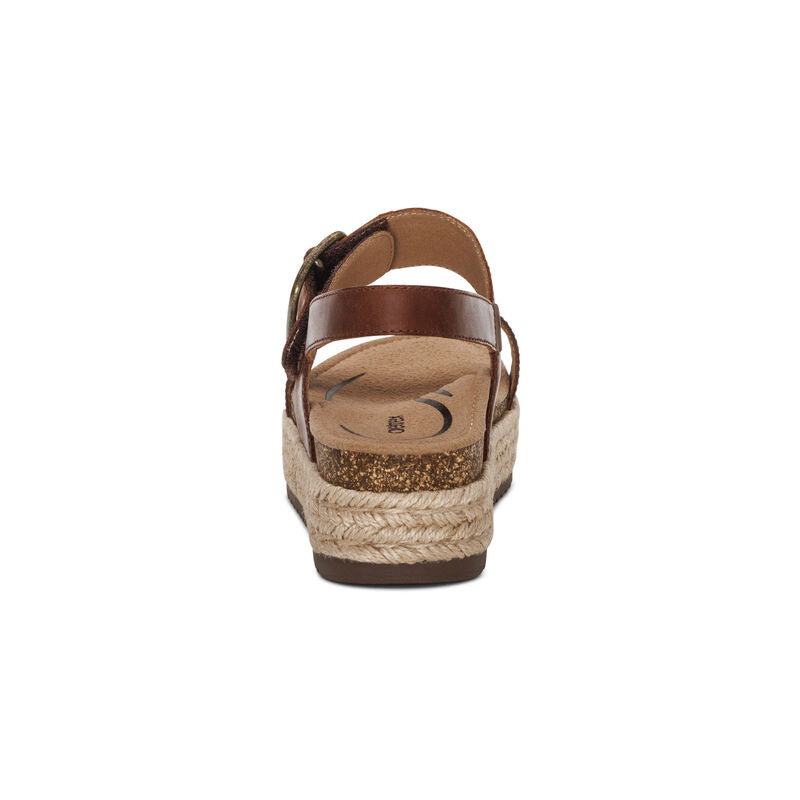 Vania Platform Espadrille Sandal in Walnut