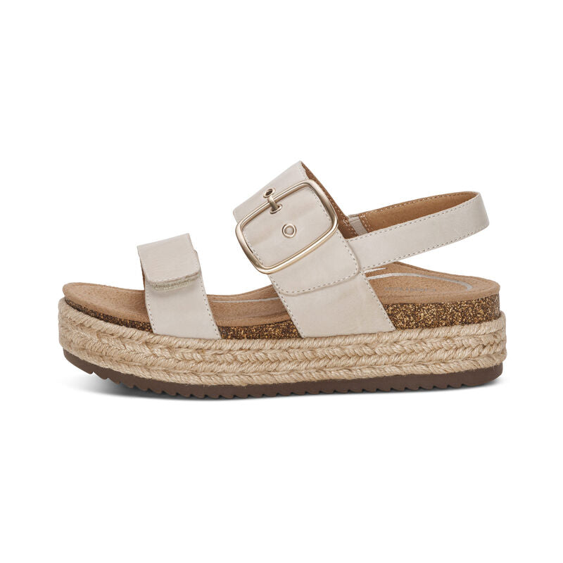 Vania Platform Espadrille Sandal in Ivory