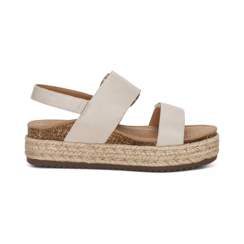 Vania Platform Espadrille Sandal in Ivory