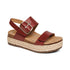 Vania Platform Espadrille Sandal in Red