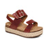 Vania Platform Espadrille Sandal in Red