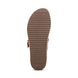 Alyssa Platform Espadrille Slide Sandal in Cognac