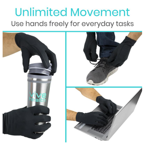 Vive Copper Full Finger Arthritis Gloves