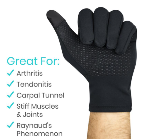 Vive Copper Full Finger Arthritis Gloves