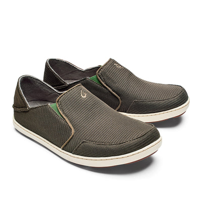Nohea Mesh Men's Slip-On Shoe in Mustang and Lime Peel