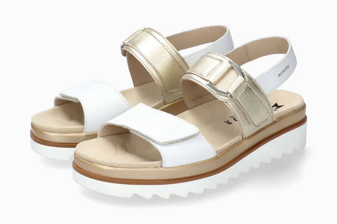 Dakota Sporty Platform Sandal in White