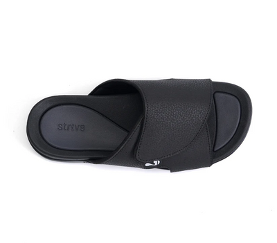 Dune Adjustable Slide Sandals in Black