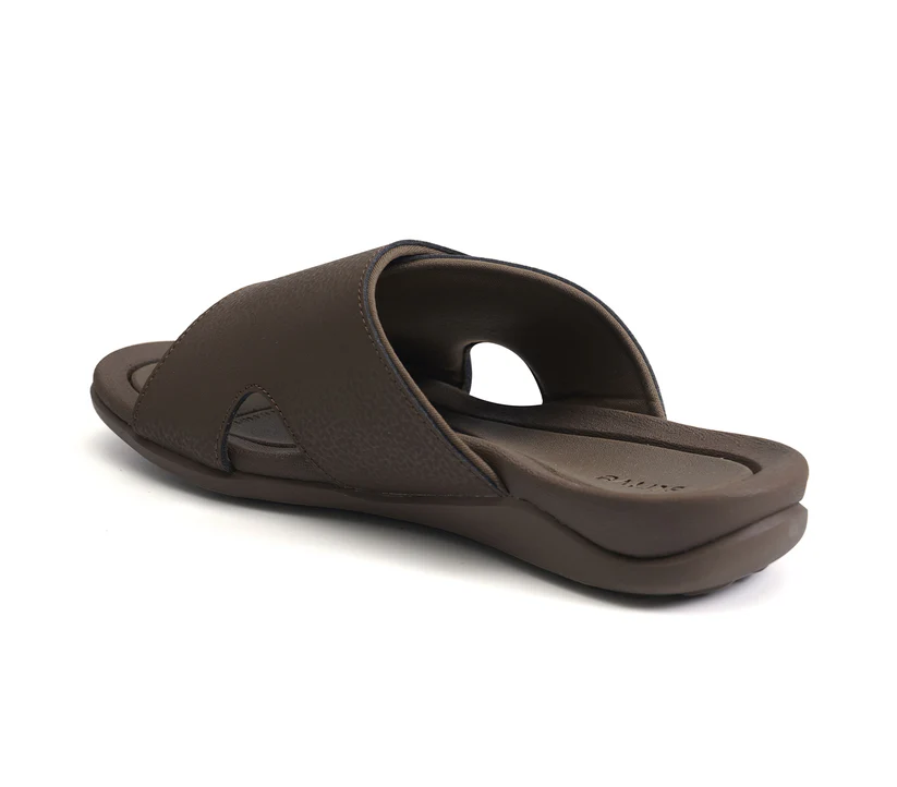 Dune Adjustable Slide Sandals in Chocolate