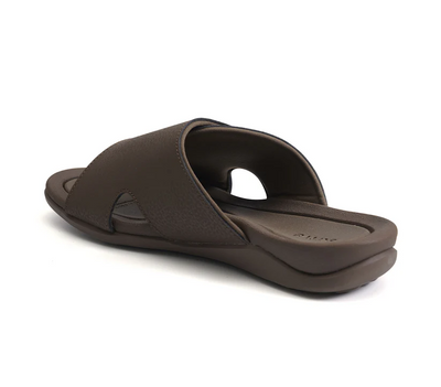 Dune Adjustable Slide Sandals in Chocolate
