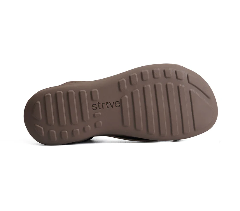 Dune Adjustable Slide Sandals in Chocolate