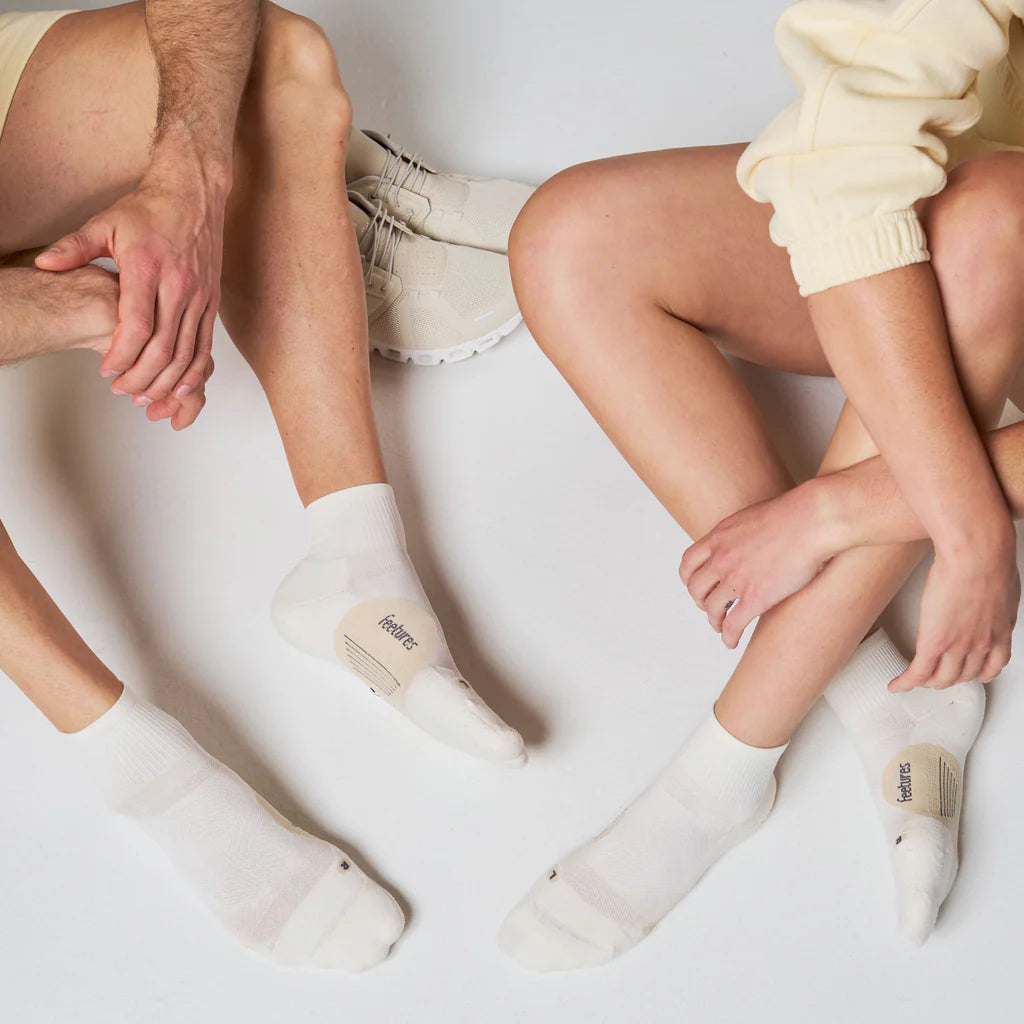 Elite Light Cushion Quarter Sock in Linen