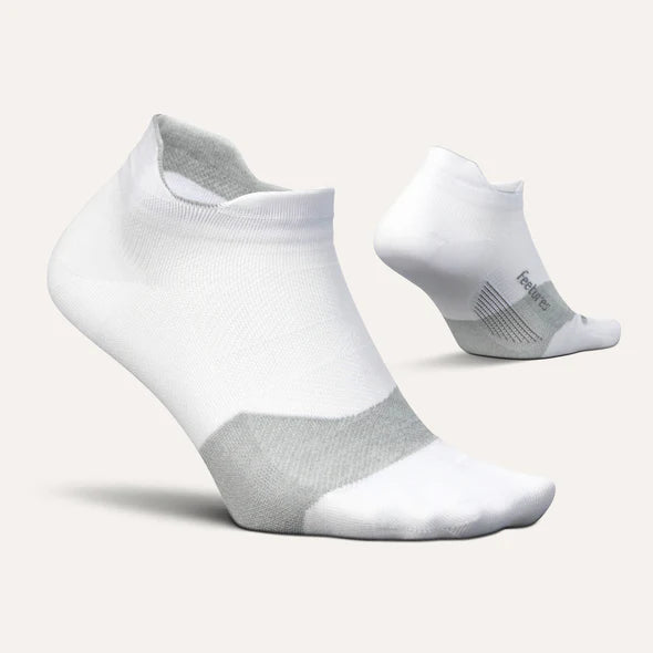 Elite Ultra Light Cushion No Show Tab Sock in White