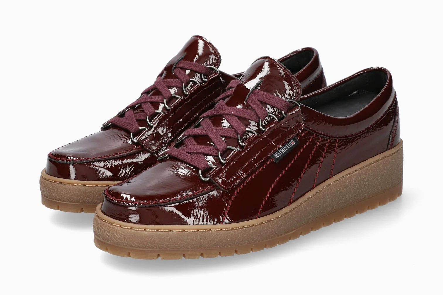 Lady Hand Stitched Oxford in Oxblood