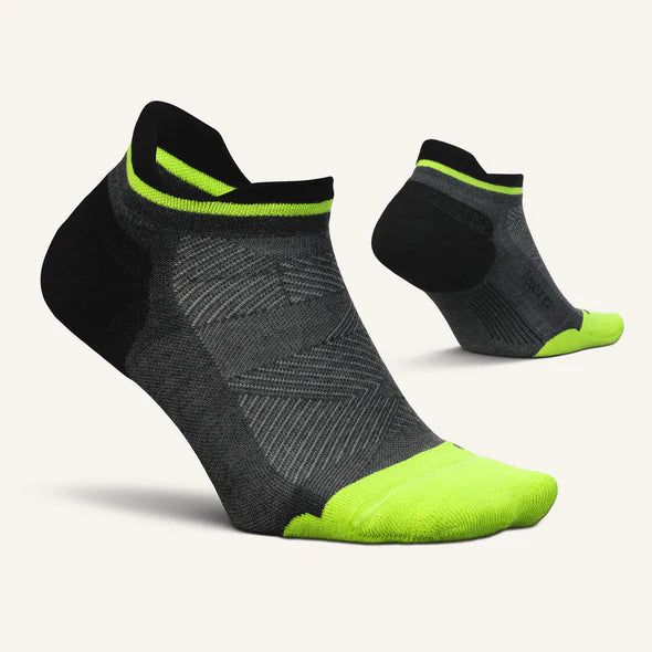 Elite Max Cushion No Show Tab Sock in Midnight Neon