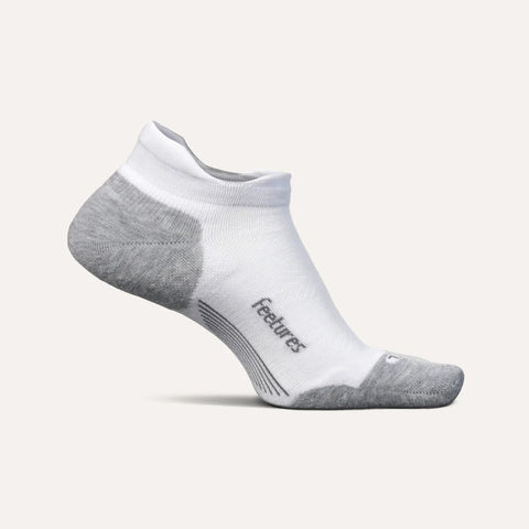 Elite Max Cushion No Show Tab Sock in White