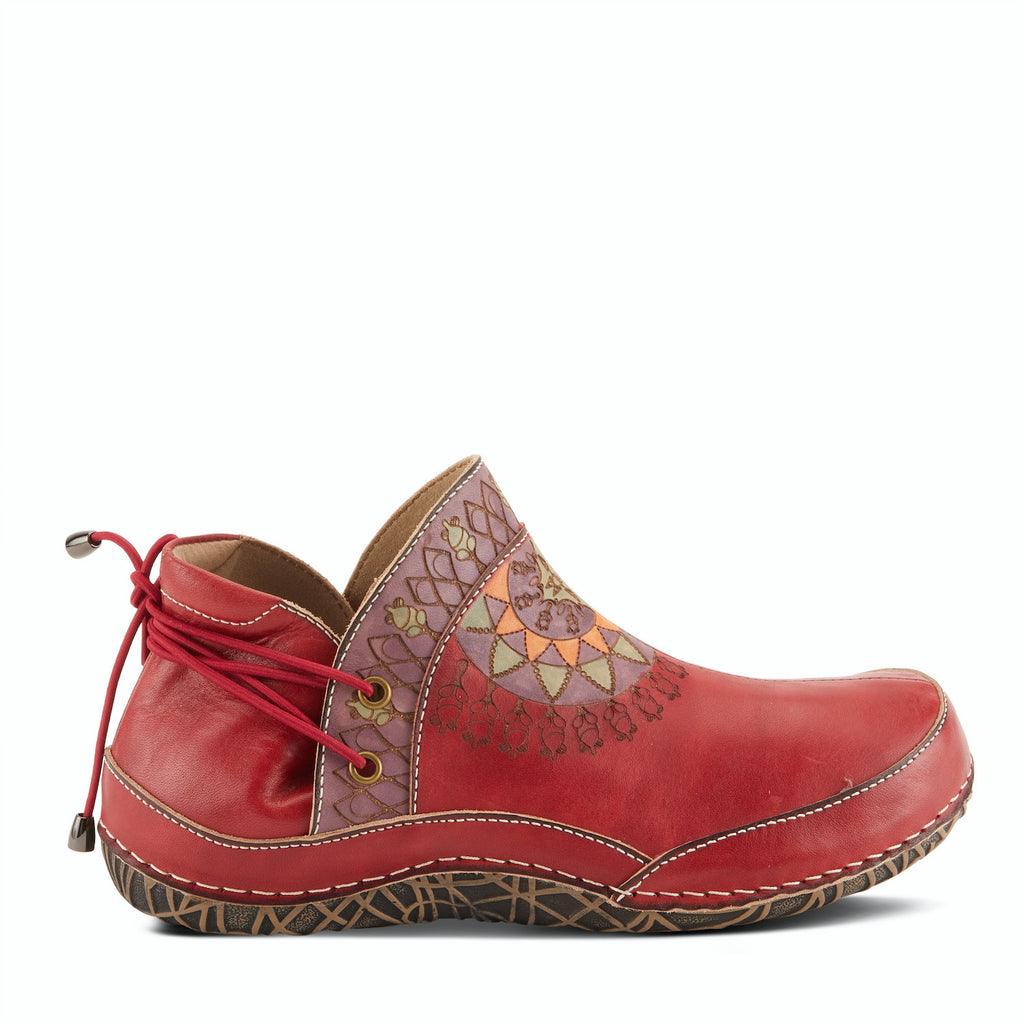Windermere Bootlet Slipon in RedMulti Tenni Moc's Shoe Store