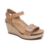 Sydney Quarter Strap Wedge Cutout in Sand
