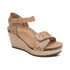 Sydney Quarter Strap Wedge Cutout in Sand