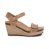 Sydney Quarter Strap Wedge Cutout in Sand