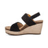 Ashley Buckled Espadrille Wedge in Black