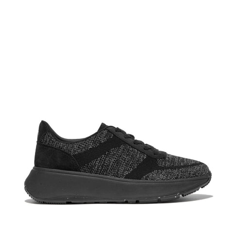 F-Mode Platform Knit Sneaker in Black
