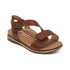 Tamara Adjustable Low Heel Sandal in Walnut