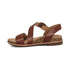 Tamara Adjustable Low Heel Sandal in Walnut