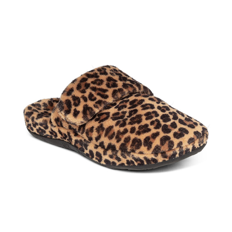 Mandy Closed Toe Slipper in Leapord