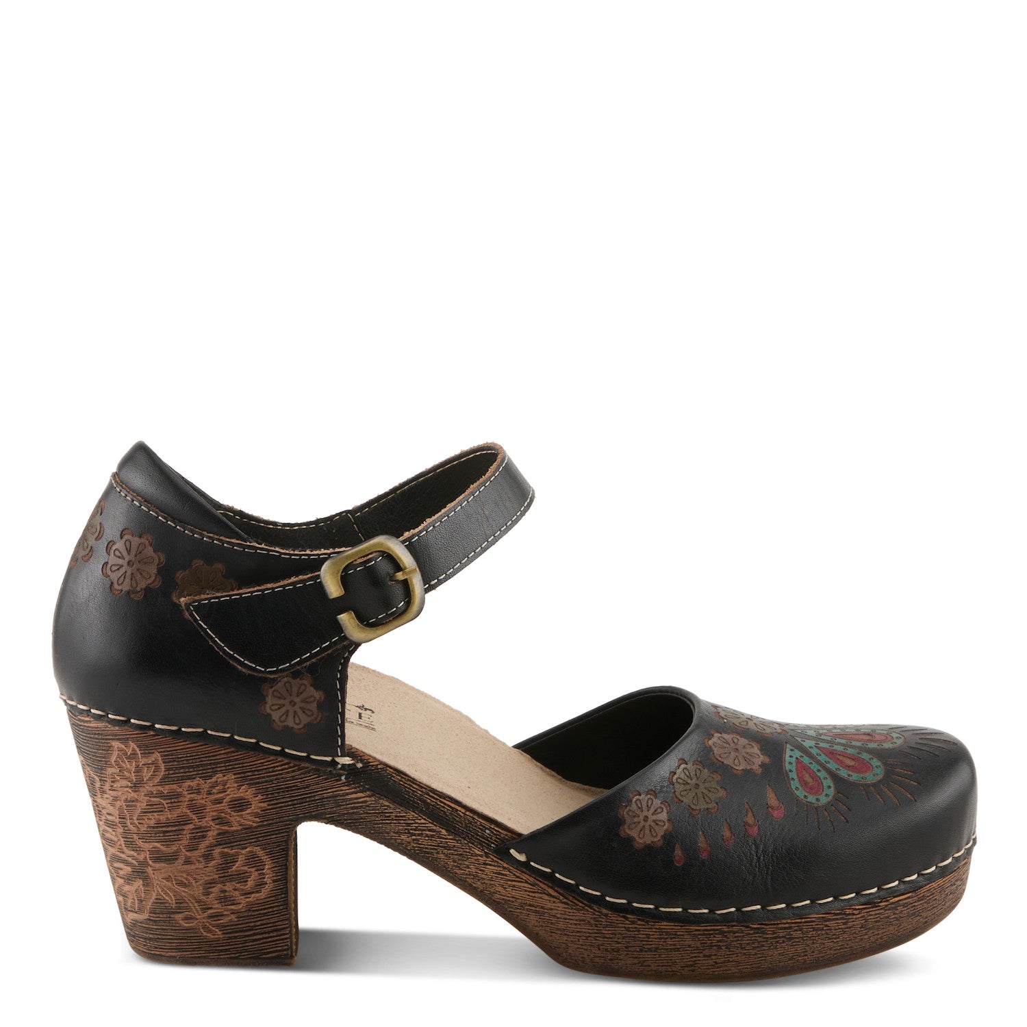 Bridgitte Boho-Chic Mary Jane In Black Multi