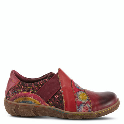 Lata Burnished Leather Clog in Cabernet Multi