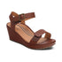 Andrea Quarter Strap Wedge In Walnut