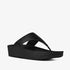 Lulu Toe Post Sandal in Black Leather