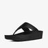 Lulu Toe Post Sandal in Black Leather